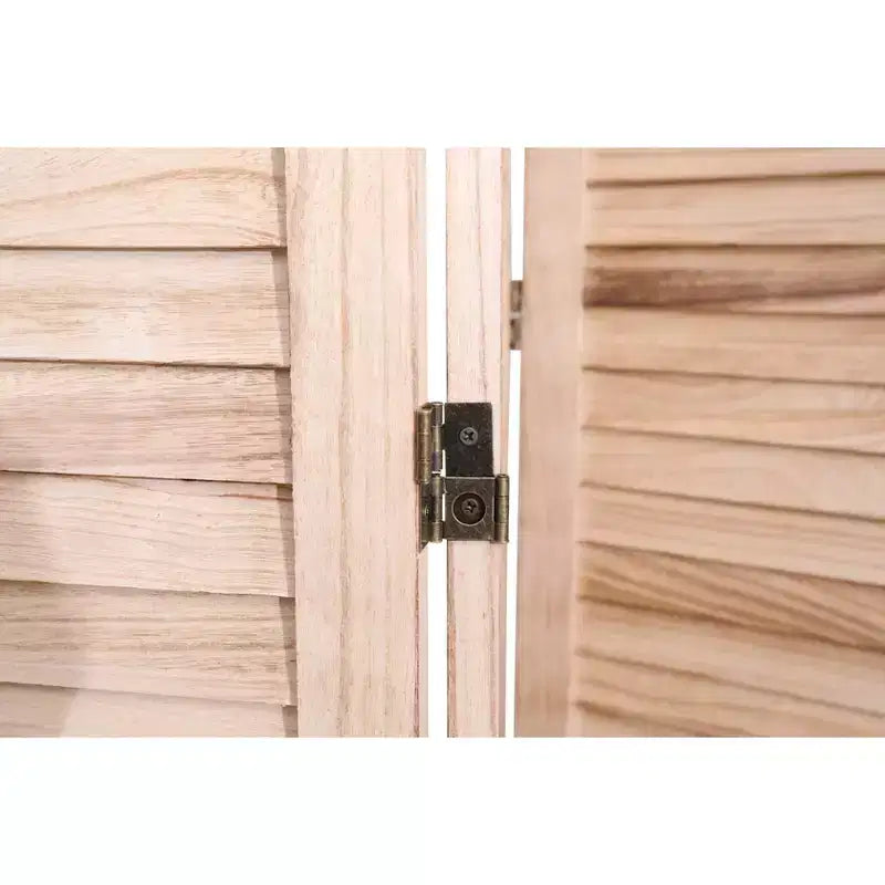 Divisorio Pieghevole in Legno Massello a 4 Pannelli – 55.2x65" Paravento Naturale per la Privacy