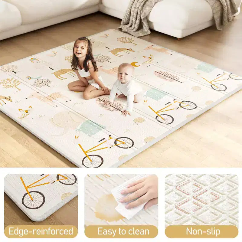 Box per neonati con tappeto 150x150 cm – Recinto di sicurezza per interni ed esterni per bambini
