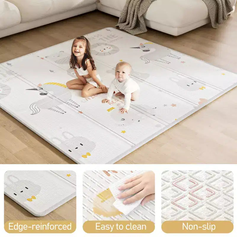 Box per neonati con tappeto 150x150 cm – Recinto di sicurezza per interni ed esterni per bambini