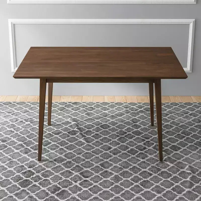 Tavolo da pranzo da cucina rettangolare in legno massello stile moderno
