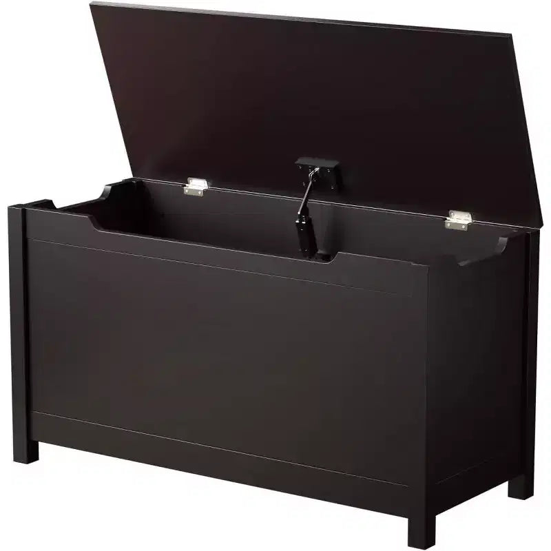 Panca Contenitore Portagiochi per Bambini in Legno con Cerniera di Sicurezza – 80x33x42,4 cm