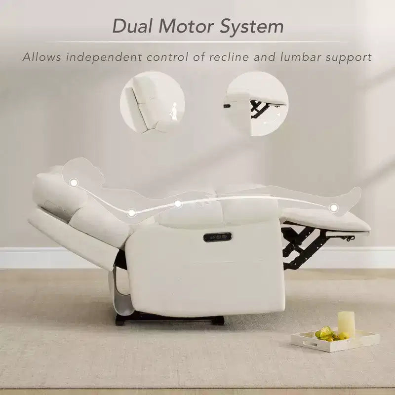 Poltrona reclinabile per cameretta Power Lay Flat con altoparlanti Bluetooth e supporto lombare elettrico