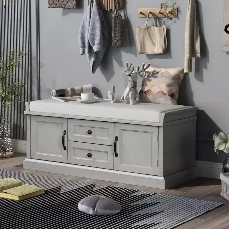 Armadietto Salvaspazio con 2 Ante e 2 Cassetti – Organizer Versatile