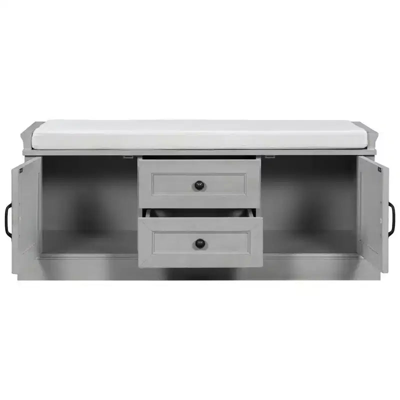 Armadietto Salvaspazio con 2 Ante e 2 Cassetti – Organizer Versatile