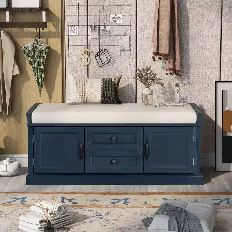 Armadietto Salvaspazio con 2 Ante e 2 Cassetti – Organizer Versatile