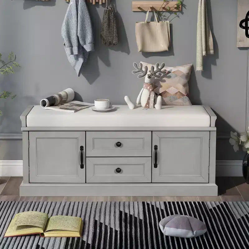 Armadietto Salvaspazio con 2 Ante e 2 Cassetti – Organizer Versatile