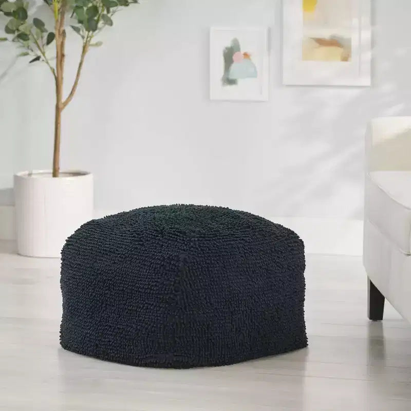 Pouf ottomano quadrato in ciniglia moderna in microfibra – Capacità 136 kg