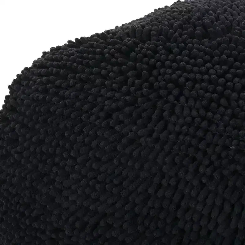 Pouf ottomano quadrato in ciniglia moderna in microfibra – Capacità 136 kg