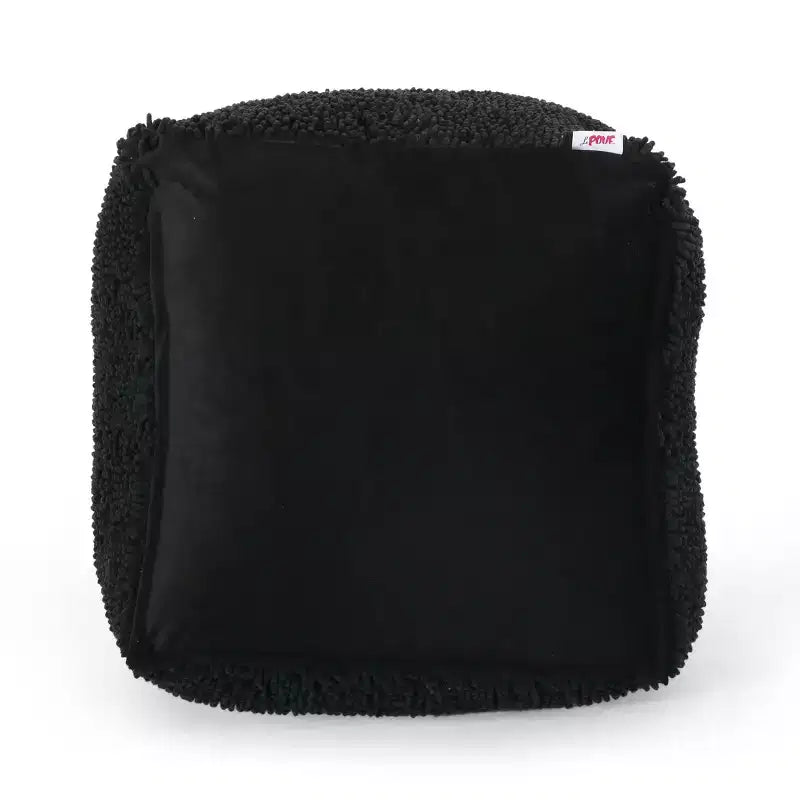 Pouf ottomano quadrato in ciniglia moderna in microfibra – Capacità 136 kg