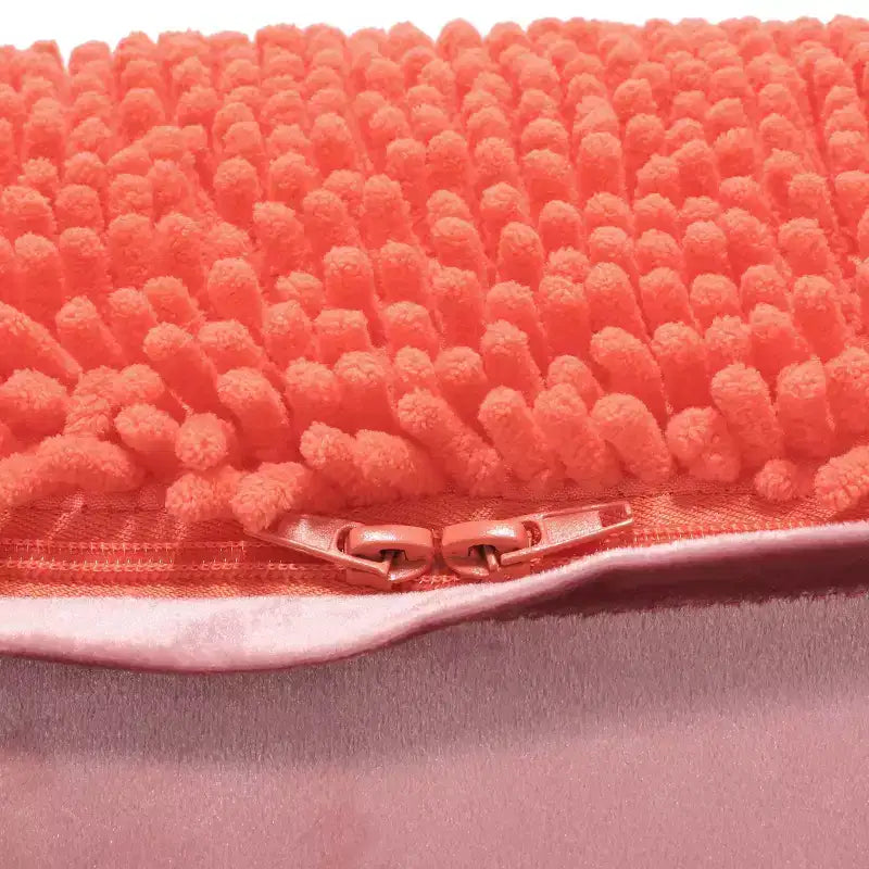Pouf ottomano quadrato in ciniglia moderna in microfibra – Capacità 136 kg