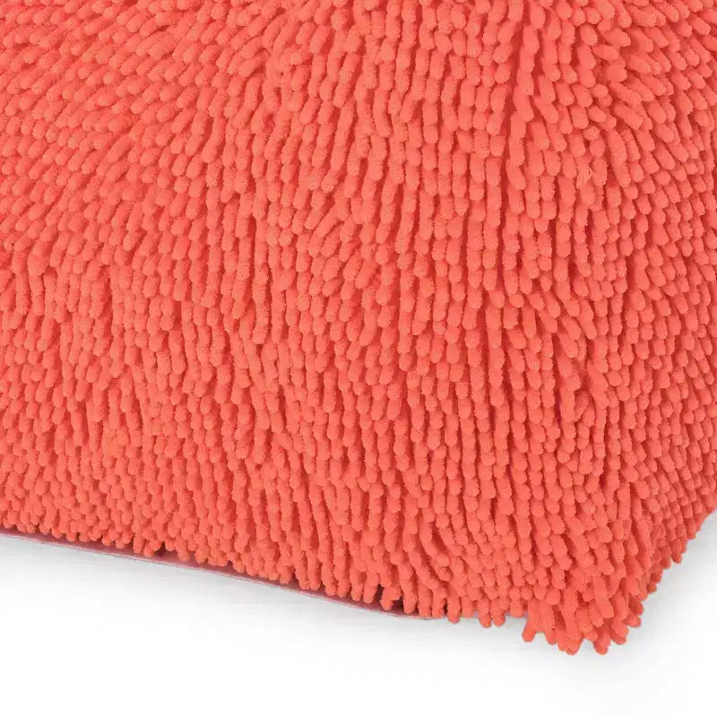 Pouf ottomano quadrato in ciniglia moderna in microfibra – Capacità 136 kg