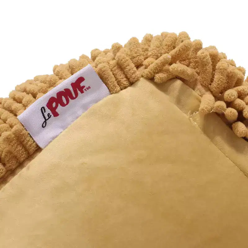 Pouf ottomano quadrato in ciniglia moderna in microfibra – Capacità 136 kg