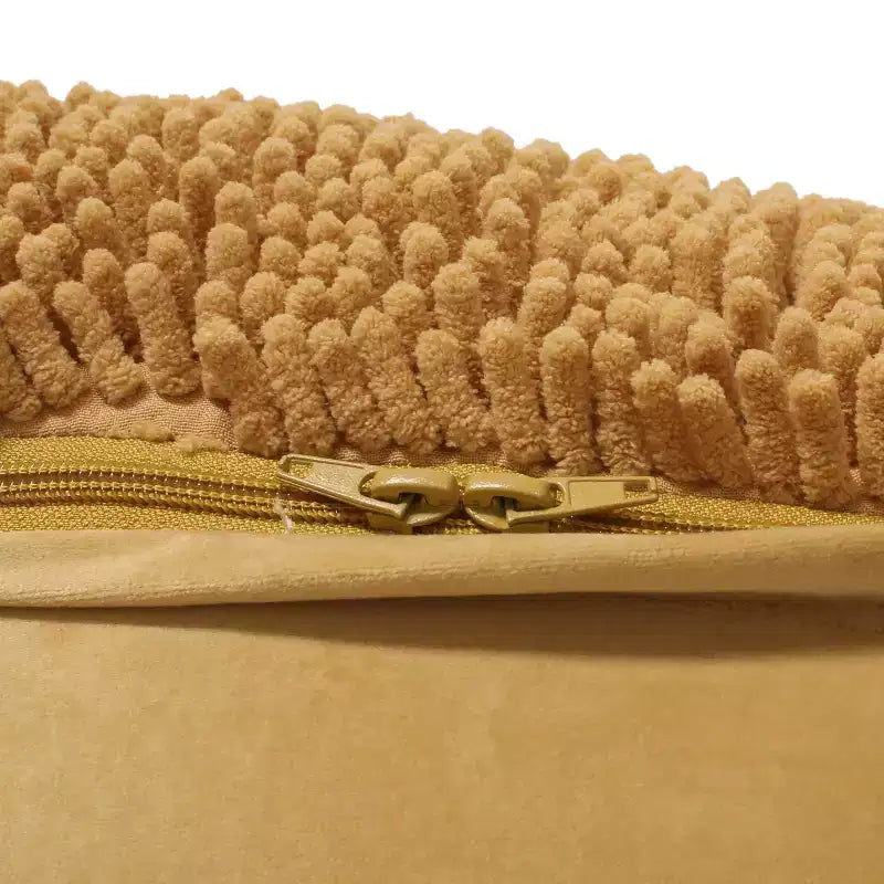 Pouf ottomano quadrato in ciniglia moderna in microfibra – Capacità 136 kg