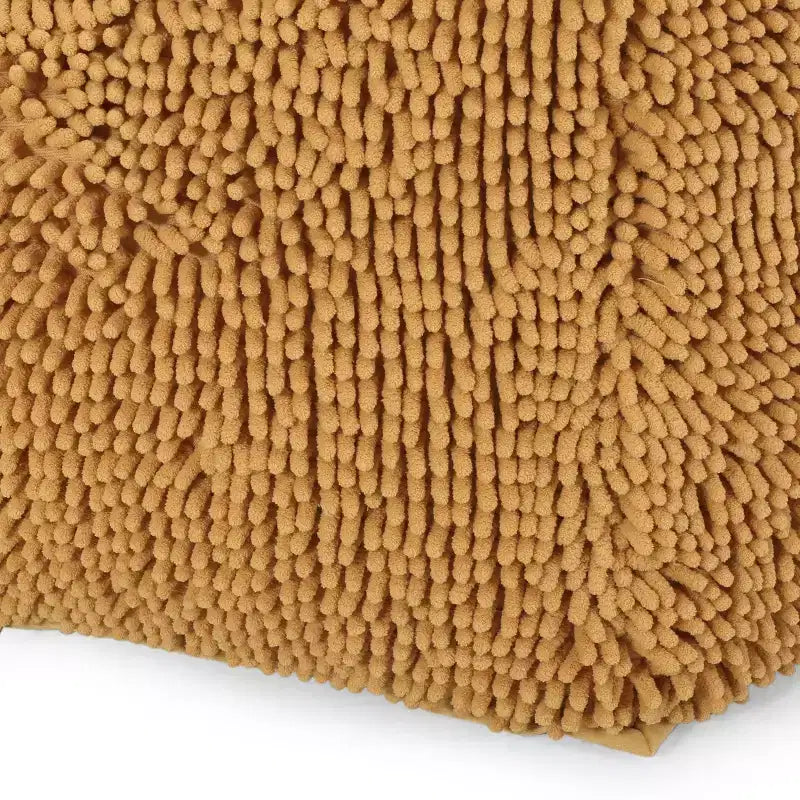Pouf ottomano quadrato in ciniglia moderna in microfibra – Capacità 136 kg