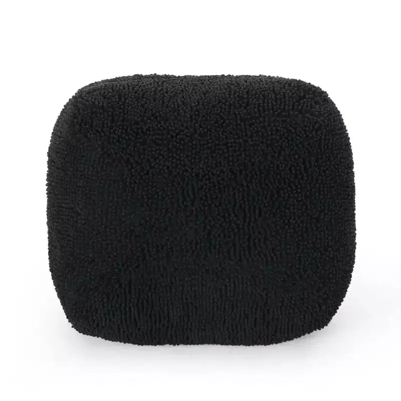 Pouf ottomano quadrato in ciniglia moderna in microfibra – Capacità 136 kg